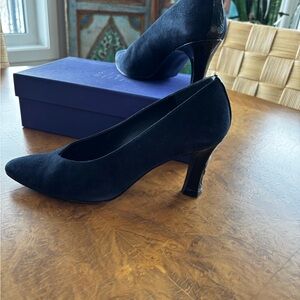 Stuart Weitzman Navy Suede Heels